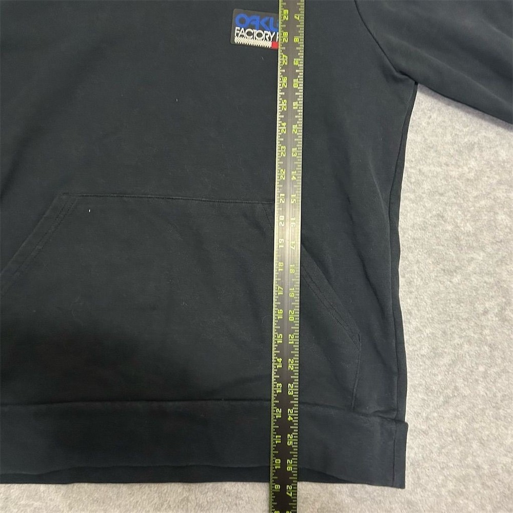 Oakley Men's Black Pullover Hoodie M Graphic Print Kangaroo Pocket Factory pilot - Picture 7 of 7